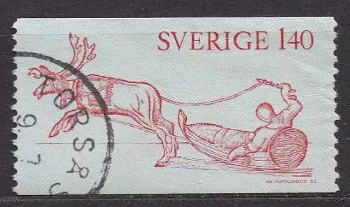 Schweden, Mi-Nr. 760 gest., Rentierschlitten