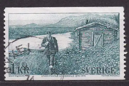 Schweden, Mi-Nr. 861 gest., 100 Jahre Weltpostverein UPU: Landbriefträger