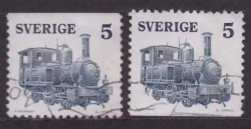 Schweden, Mi-Nr. 919 Do + 919 Du gest., Dampflokomotiven