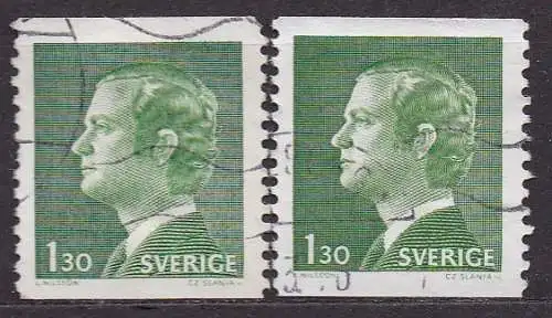 Schweden, Mi-Nr. 935 xA + 935 yA gest., König Carl XVI. Gustav