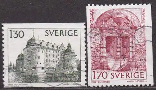 Schweden, Mi-Nr. 1014 - 1015 gest., kompl., Europa CEPT 1978: Baudenkmäler - Schloss von Örebro