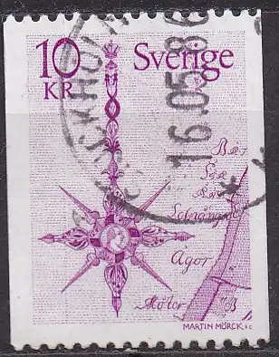 Schweden, Mi-Nr. 1037 gest., 350 Jahre staatliche Institution für Vermessungswesen