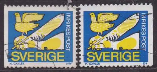 Schweden, Mi-Nr. 1057 Dl + 1057 Dr gest., Rabatt-Freimarke