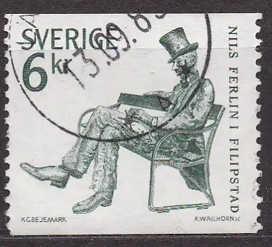 Schweden, Mi-Nr. 1223 gest., 85. Geburtstag von Nils Ferlin