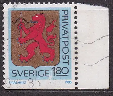 Schweden, Mi-Nr. 1333 gest., Provinzwappen