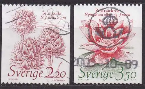 Schweden, Mi-Nr. 1324 + 1325 gest., Blüten