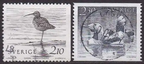 Schweden, Mi-Nr. 1377 + 1378 gest., Wasservögel