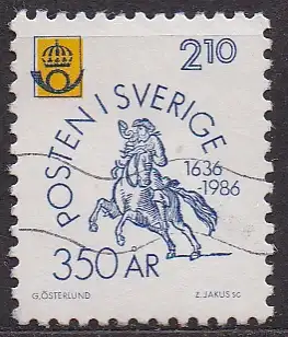 Schweden, Mi-Nr. 1381 gest., 350 Jahre Schwedische Post