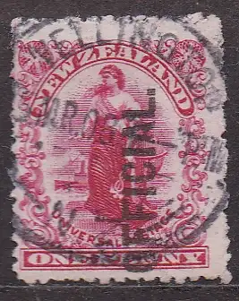 Neuseeland, Dienstmarke Mi-Nr. 2 A gest., "Penny Universal"
