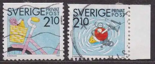 Schweden, Mi-Nr. 1541 + 1544 gest., Sommervergnügen