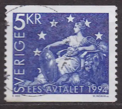 Schweden, Mi-Nr. 1811 gest., Abkommen über die Zusammenarbeit im Europäischen Wirtschaftsraum