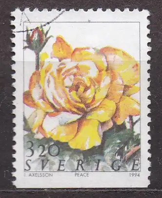 Schweden, Mi-Nr. 1826 DU gest., Rose