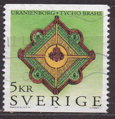 Schweden, Mi-Nr. 1910 gest., 450. Geburtstag von Tycho Brahe
