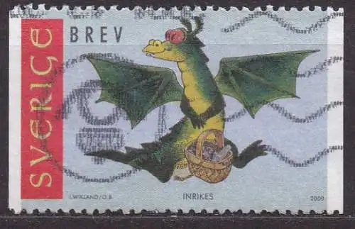 Schweden, Mi-Nr. 2155 gest., Chinesisches Neujahr: Jahr des Drachen