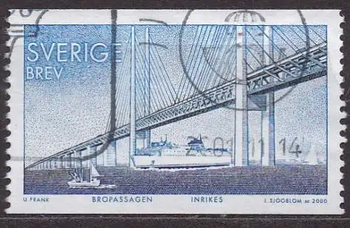 Schweden, Mi-Nr. 2176 gest., Fertigstellung der Öresundbrücke