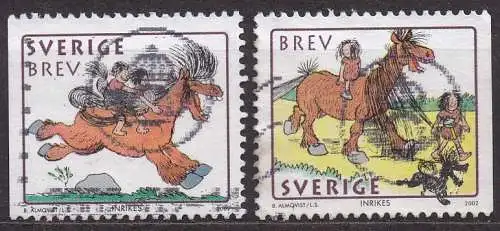 Schweden, Mi-Nr. 2266 - 2267 gest., kompl., Chinesisches Neujahr: Jahr des Pferdes