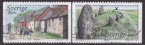 Schweden, Mi-Nr. 2347 + 2348 gest., Agrarlandschaft von Süd-Öland