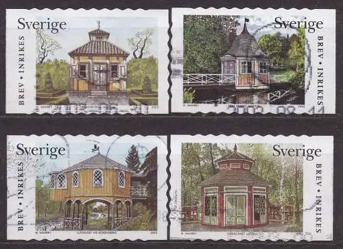 Schweden, Mi-Nr. 2356 - 2359 gest., kompl., Schwedische Gartenhäuschen