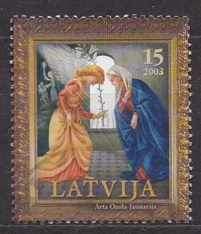 Lettland, Mi-Nr. 601 gest., Weihnachte 2003