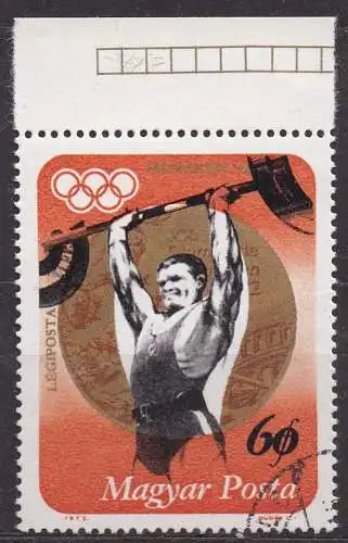Ungarn, Mi-Nr. 2848 gest., Olympische Sommerspiele München 1972: Gewichtheben