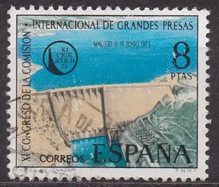 Spanien, Mi-Nr. 2028 gest., Kongress der Internationalen Staudammkommission
