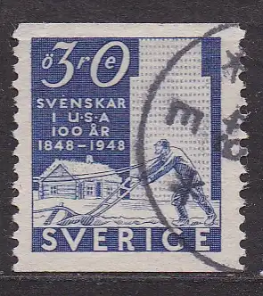 Schweden, Mi-Nr. 341 A gest., 100. Jahrestag des Beginns derr Besiedlung des amerikanischen Westens durch Schweden