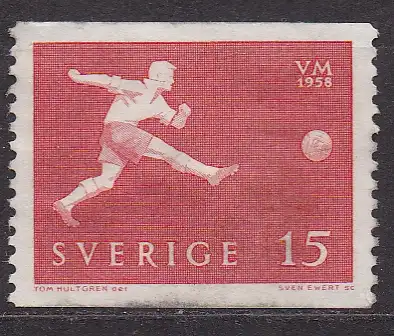 Schweden, Mi-Nr. 438 A gest., Fußball-Weltmeisterschaft Schweden 1958