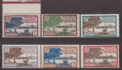 Wallis & Futuna, Mi-Nr. 43, 44, 46, 47, 48 + 49 *, Küstenlandschaft