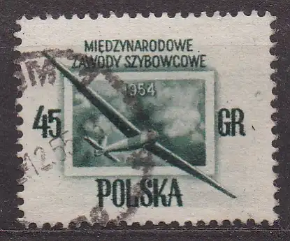 Polen, Mi-Nr. 851 gest., Internationale Segelflug-Meisterschaften
