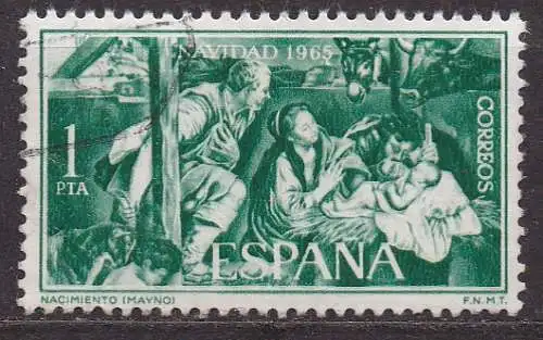 Spanien, Mi-Nr. 1585 gest., Weihnachten 1965
