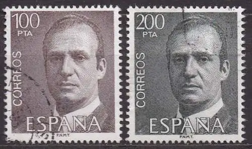 Spanien, Mi-Nr. 2517 x + 2518 x gest., König Juan Carlos I.