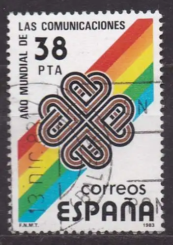 Spanien, Mi-Nr. 2591 gest., Weltkommunikationsjahr