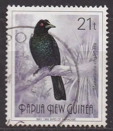 Papua Neuguinea, Mi-Nr. 647 I II gest., Paradiesvogel