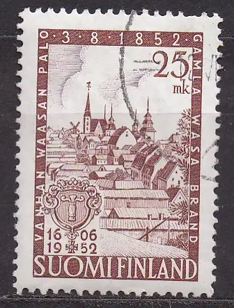 Finnland, Mi-Nr. 411 gest., 100 Jahre Zerstörung der Stadt Vaasa durch Großbrand