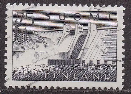 Finnland, Mi-Nr. 508 gest., Staudamm