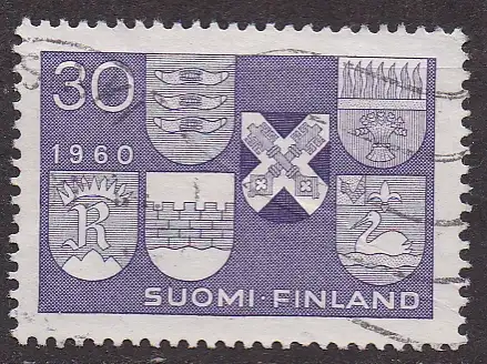 Finnland, Mi-Nr. 515 gest., Städtewappen