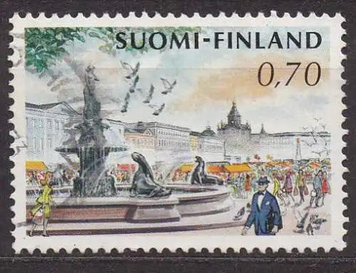 Finnland, Mi-Nr. 716 gest., Marktplatz in Helsinki