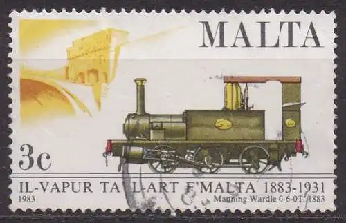 Malta, Mi-Nr. 673 gest., 100. Jahrestag der Eröffnung der Eisenbahnlinie von Valetta nach Rabat