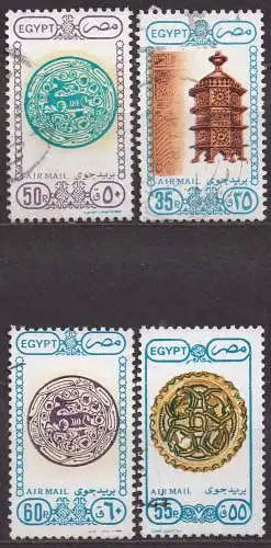 Ägypten - Arabische Republik, Mi-Nr. 1113, 1121, 1122 + 1138 gest., Kunst und Moscheen