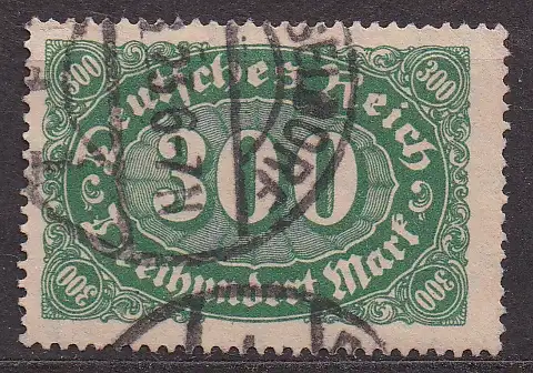 Deutsches Reich, Mi-Nr. 221 gest., Ziffer im Queroval