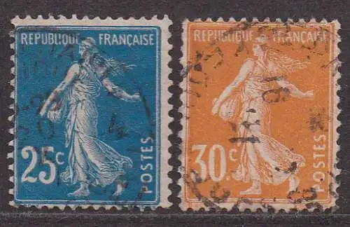 Frankreich, Mi-Nr. 119 + 120 gest., Säerin