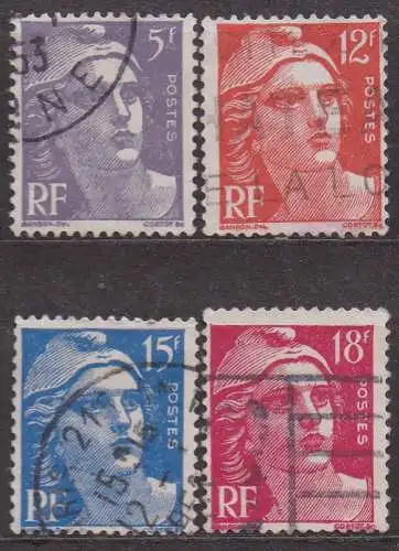 Frankreich, Mi-Nr. 901, 903, 904 + 905 gest., Marianne