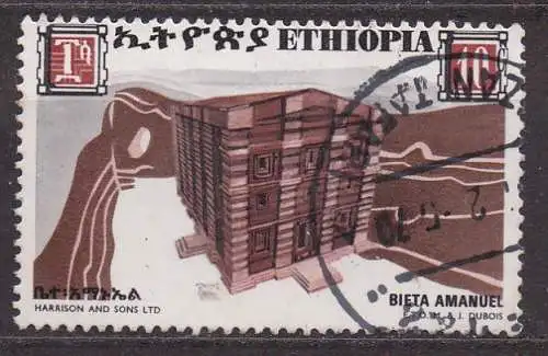 Äthiopien, Mi-Nr. 638 gest., Felsenkirchen von Lalibela