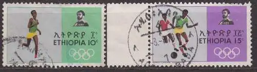Äthiopien, Mi-Nr. 594 + 595 gest., Olympische Sommerspiele Mexiko 1968