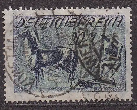 Deutsches Reich, Mi-Nr. 196 gest., WZ 2 Waffeln, Pflüger