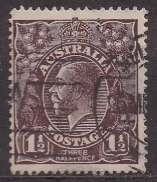 Australien, Mi-Nr. 57 X b gest., König Georg V.