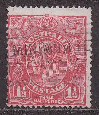 Australien, Mi-Nr. 71 X C II gest., König Georg V.