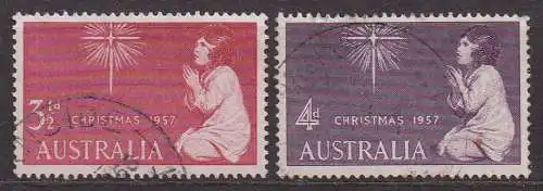 Australien, Mi-Nr. 279 - 280 gest., kompl., Weihnachten 1957