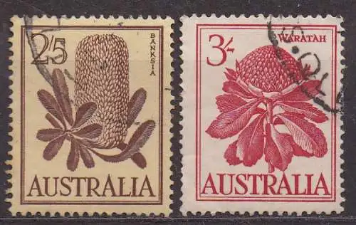 Australien, Mi-Nr. 301 + 302 gest., Blumen