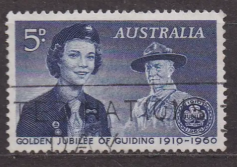 Australien, Mi-Nr. 305 gest., 50 Jahre Pfadfinderinnen
